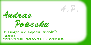 andras popesku business card